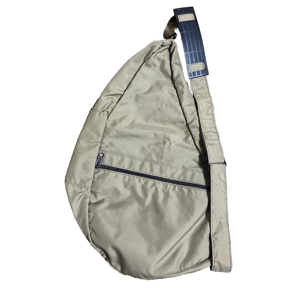 AmeriBag 19" Classic Healthy Back Bag Ergonomic Crossbody Sling Beige NEW